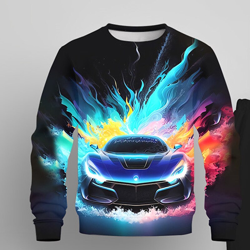 Pojkar 3D Tecknat Bilar Sweatshirt & Sweatpants Set Klädesset Långärmad 3d-utskrivning Höst Vinter Aktiv Mode Häftig Barn 3-12 år Utomhus Semester Gata Normal 2025 - $23.99 –P2