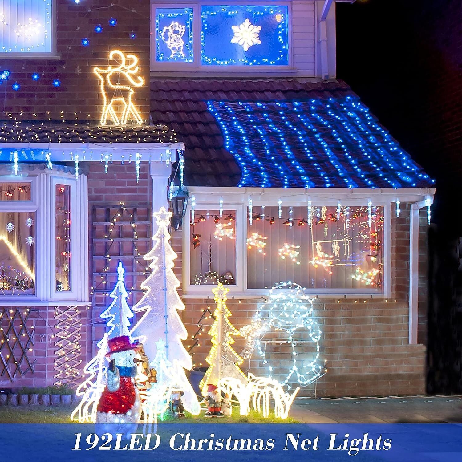 3*2M 192 LED Net Lights Outdoor Mesh Lights,8 Modes Net Lights for Bushes Plug in, Waterproof Christmas Halloween Decoration Net String Lights for Bushes Ceiling Wedding Indoor Outdoor(9.8ft x 6.6ft) 2025 - $40.99 –P11