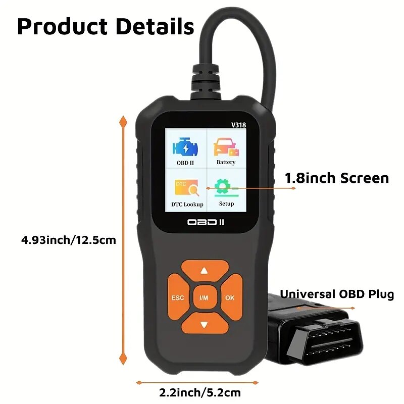 2025年 obd2 カースキャナーはカラースクリーンで車両の故障を即座に診断します & 故障コードリーダー  コレクション – $56.99 –P6