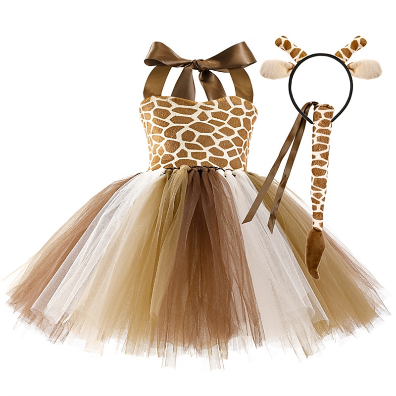 Děti Dívčí Šaty Zvíře Leopard Spád Bez rukávů Výkon Párty Venkovní Síťka prázdniny Módní Krásná Nylon Délka ke kolenům Šaty na párty Swingové šaty Tylové šaty Léto Jaro 3-10 let Černá Žlutá Hnědá 2025 - $28.99 –P9