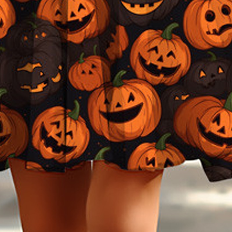 Halloween ragazze' 3D Pop art Zucca Vestito Manica lunga Stampa 3D Estate Autunno Halloween Per eventi Da mare stile sveglio Informale Bellissimo Bambino 3-12 anni Abito casual Abito linea A Sopra il del 2025 a $17.49 –P6