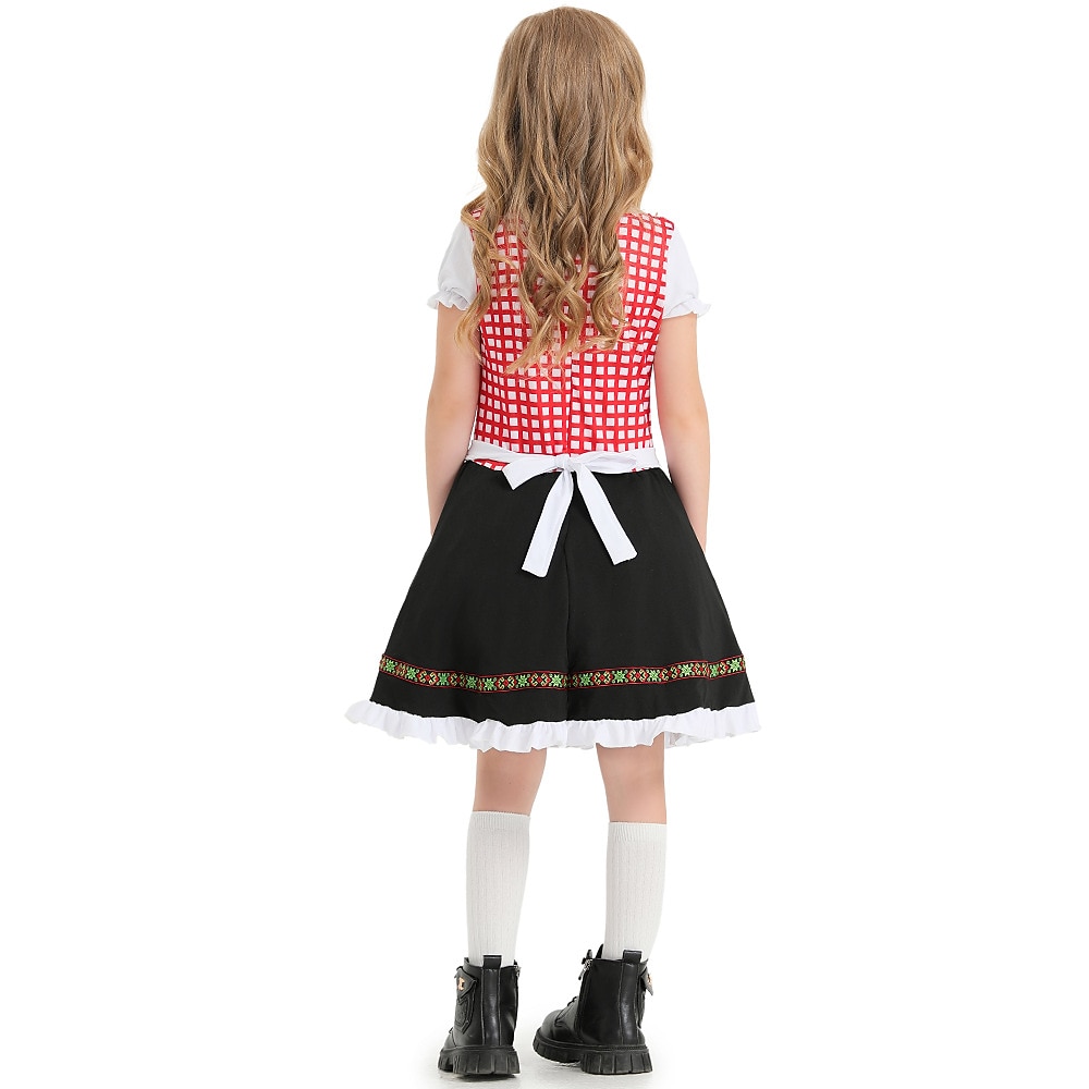 Víspera de Todos los Santos Oktoberfest Vestidos Disfraz Falda acampanada Oktoberfest / Cerveza bávaro traje de cosplay Viena prados Chica Carnaval Fiesta / Noche Paño de estilo tradicional Vestido 2026 - $38.99 –P5