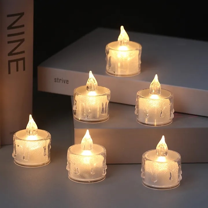LED Electronic Candle Light Battery Powered Ghost Festival Decoration Night Light for Christmas New Year Wedding Party Home Decoration Lighting 4/12/24pcs for Halloween 2025 - $9.99 –P13