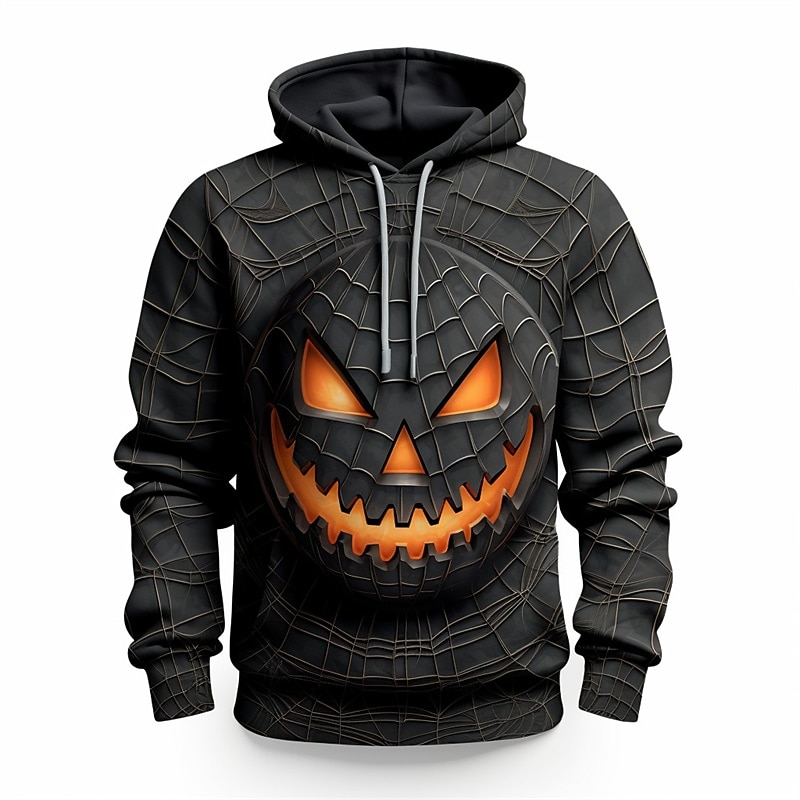 Męskie Kreskówki Wzory graficzne Bluza z Kapturem Z kapturem Bluzy Codzienny Klasyczny Długi rękaw Kaptur Halloween Święto Wyjściowe Czarno-szary Druk niestandardowy Nadruk Wiosna i jesień Projektant 2025 - $31.99 –P3