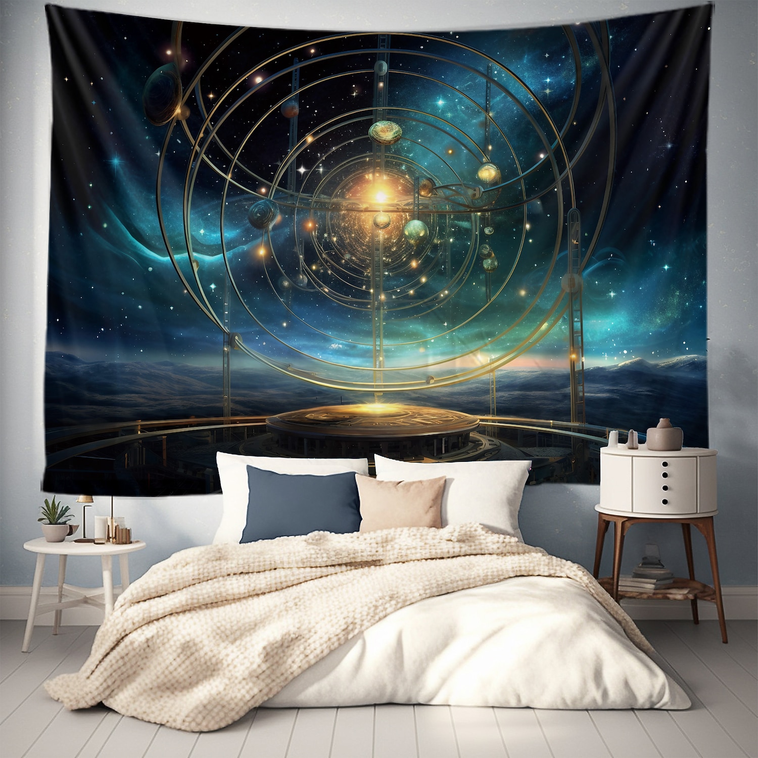 Fantasy Star Orbite Tapisserie suspendue Art mural Grande tapisserie murale Décor Photographie Toile de fond Couverture Rideau Maison Chambre Salon Décoration de 2026 ? $20.99 –P9