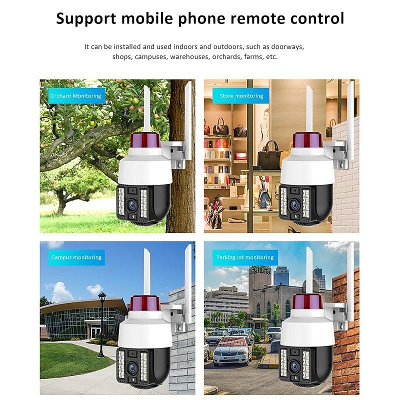 Wireless Speed Dome Security Camera Humanoid Tracking Sound and Light Alert Smart Full Color Night Vision Bilingual Intercom Outdoor PTZ IP Camera CCTV Security Surveillance Camera(720P/1080P) 2025 - $49.99 –P13