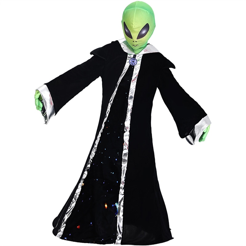 Barn Gutt Halloween Kappe Yttertøy Tegneserie Langermet Frakk Ytelse Mote Alien-sjef Høst Vinter 7-13 år 2025 - $34.99 –P6