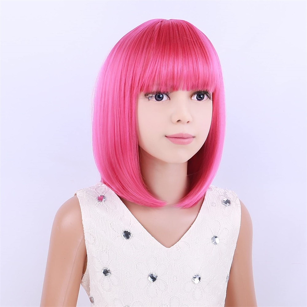 parrucca nera per bambini parrucca nera bob per bambini parrucca nera corta per ragazze festa cosplay parrucca sintetica con rete di rose da indossare tutti i giorni parrucche di carnevale del 2026 a $14.95 –P6