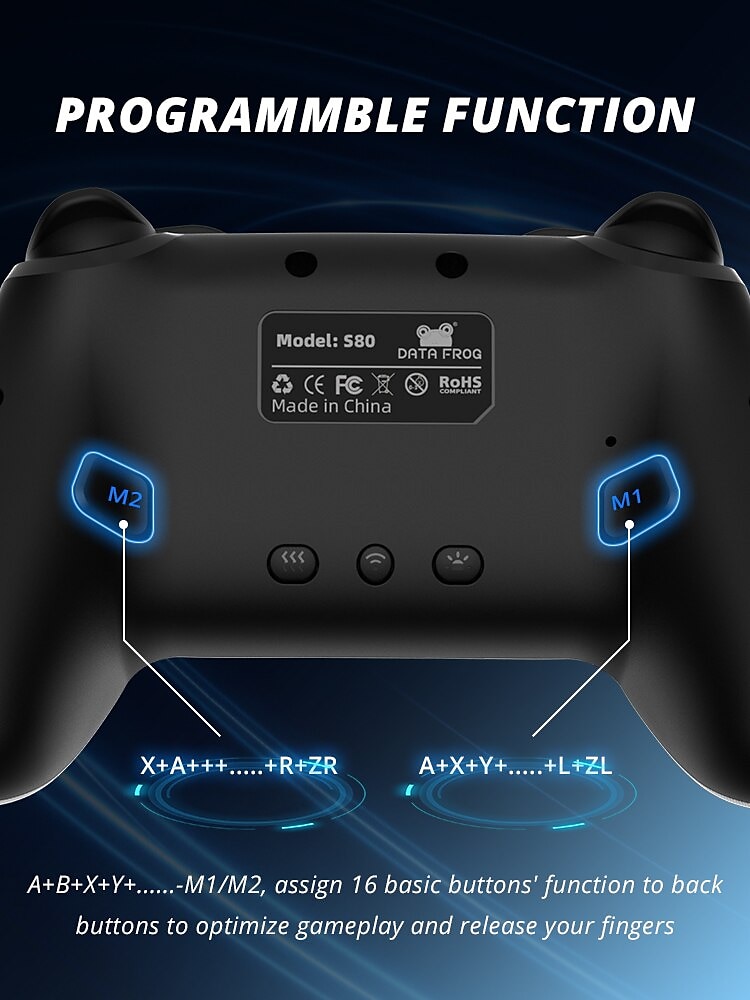 Wireless Controller For Nintendo Switch OLED Console Pro Gamepad with 600Mah Rechargeable Battery Programmable Turbo Function 2025 - $32.99 –P2