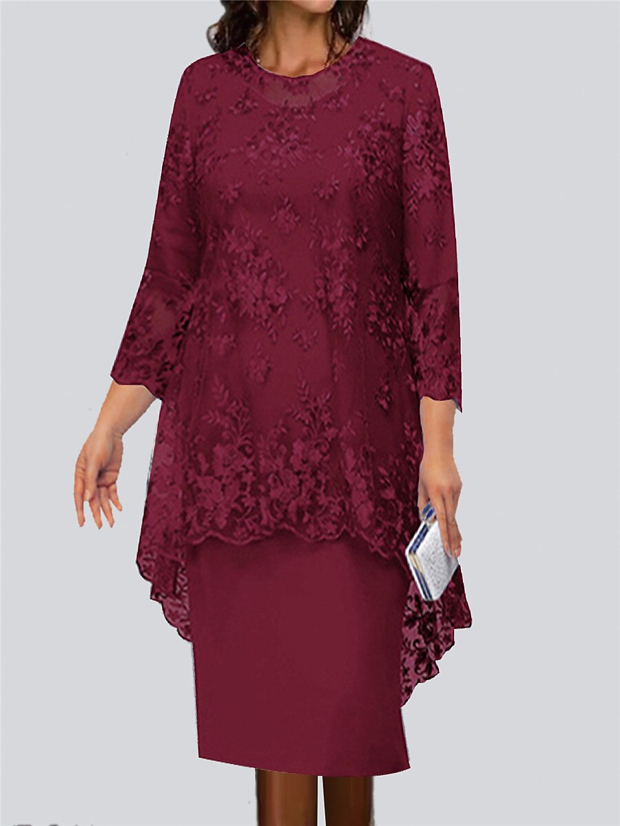 fitted lace wedding dress Detailed Ruffle Loose Fit Spring Dress S