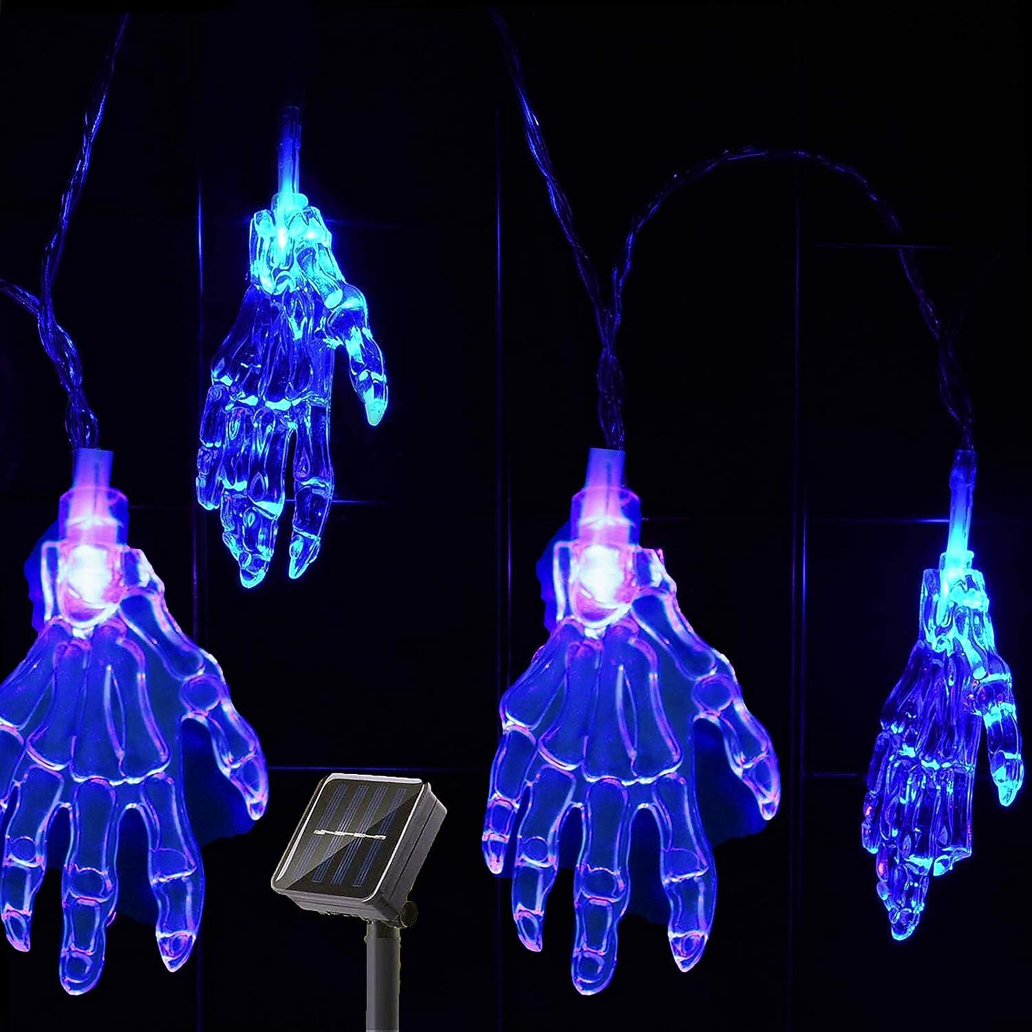 Halloween Solar String Lights Outdoor Waterproof Bat Ghost Spider Skull Hand Light 6.5m 30LEDs 8 Modes Halloween Patio Yard Garden Balcony Fence Halloween Outdoor Party Indoor Decoration 2026 - $11.49 –P4