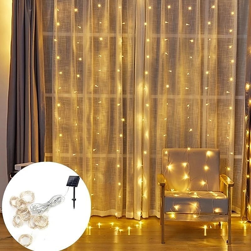 lámpák led függöny lámpák 3*3 méteres színes fények csillagos jégcsap fények karácsonyi fények 2025 - $16.99 –P7