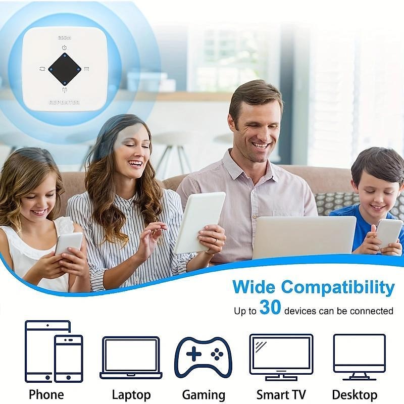 WiFi Extender Signal Booster Up to 2640 Sq.ft & 25 Devices WiFi Range Extender Wireless Internet Repeater Long Range Amplifier 2025 - $19.99 –P2