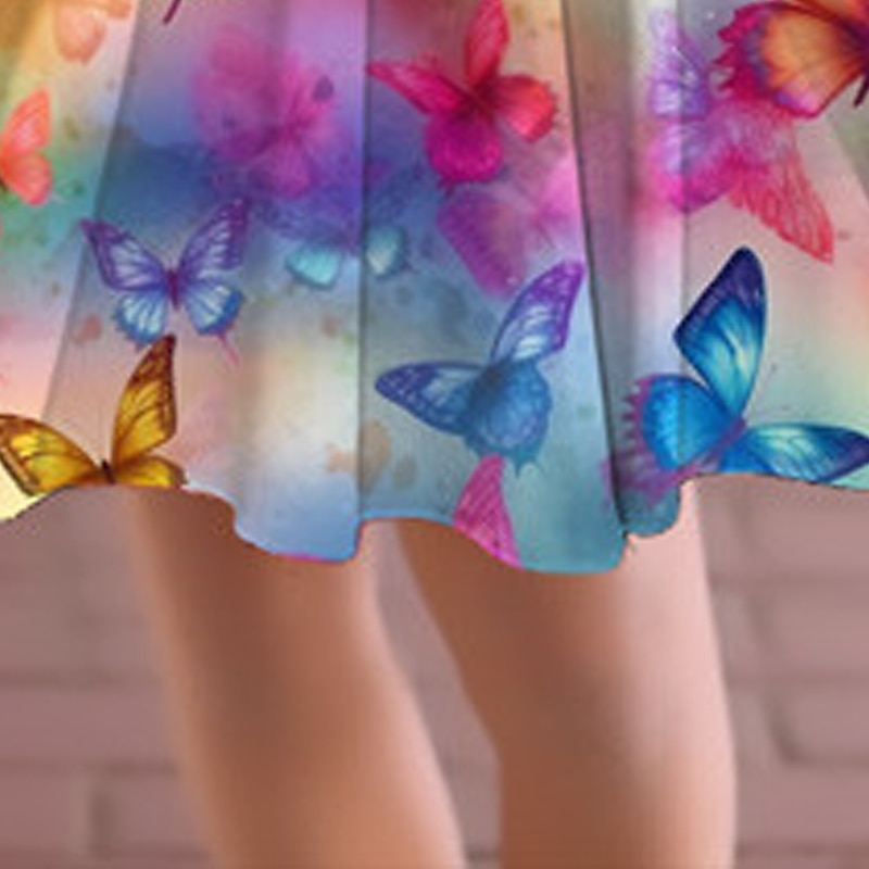 ragazze' 3D Farfalla Vestito Manica lunga Stampa 3D Autunno Inverno Sportivo Giornaliero Per eventi stile sveglio Informale Bellissimo Bambino 3-12 anni Abito casual Abito linea A Sopra il ginocchio del 2025 a $17.49 –P6