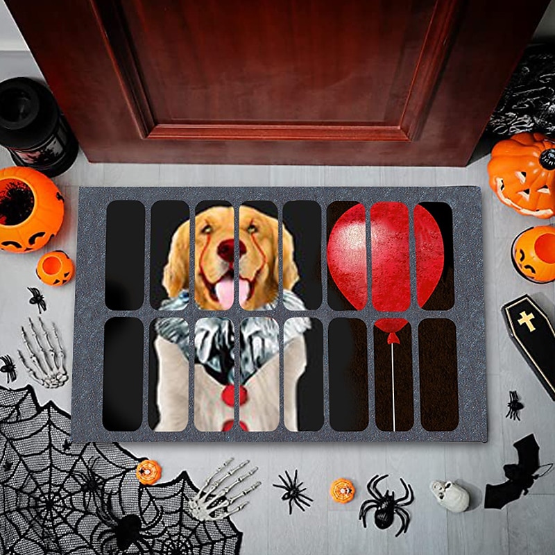 halloween bohóc padlószőnyeg lábtörlő 3D nyomtatás csapda nappali hálószoba éjjeli szőnyeg 2025 - $10.99 –P14