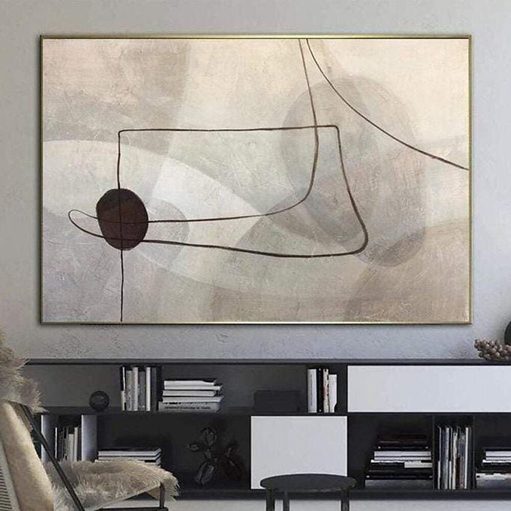 Peinture à l'huile Hang-peint Peint à la main Verticale Abstrait Paysage contemporain Moderne Toile roulée (sans cadre) de 2025 ? $88.99 –P4