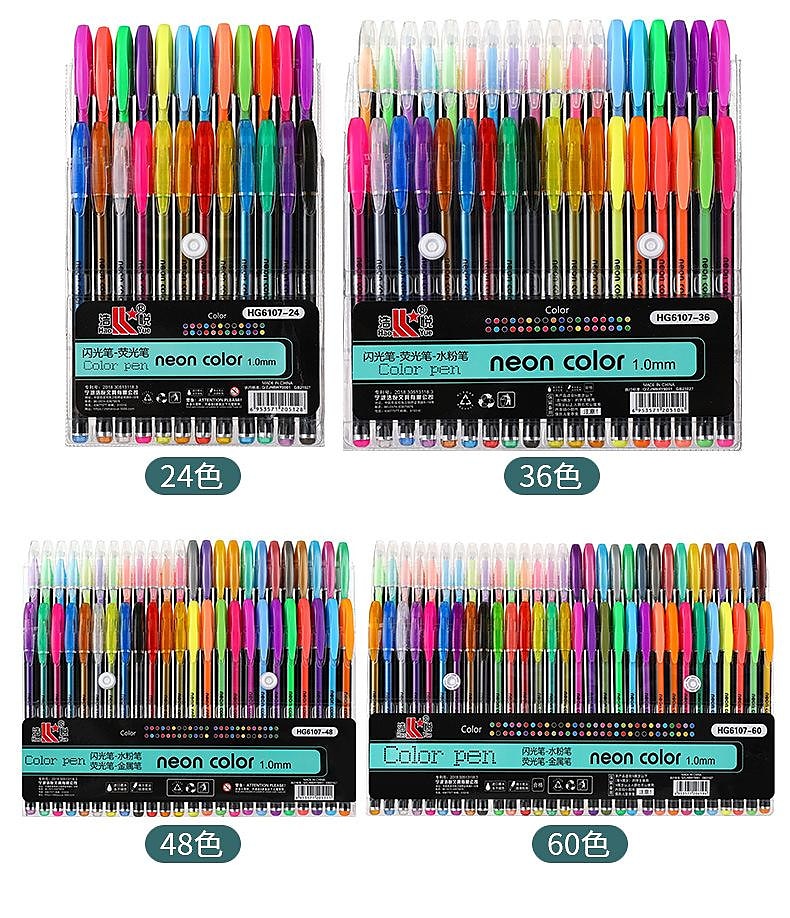 penna gel glitter colore penna neutra penna a sfera penna conto mano stelle luminose lampeggianti per bambini colore speciale per prendere appunti del 2025 a $16.99 –P12