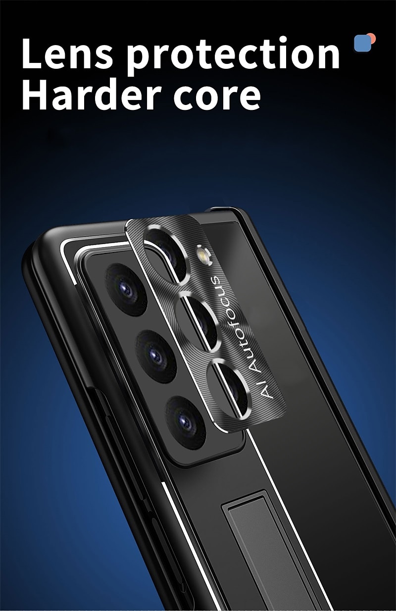Phone Case For Samsung Galaxy Z Fold 7 Z Fold 6 Z Fold 5 Z Fold 4 Z Fold 3 Back Cover with Stand Holder with Screen Protector Pencil Holder Aluminum Alloy 2025 - $58.99 –P10
