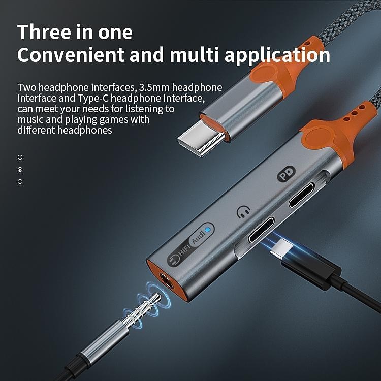 новый 3 в 1 usb-разветвитель для зарядки аудио с разъемом типа c на разъем 3,5 мм + двойной адаптер для разъема для наушников типа c 2025 - $25.99 –P3