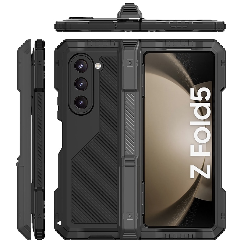 Θήκη τηλεφώνου για Samsung Galaxy Z Fold 5 Έντονης Χρήσης Στηρίγματα Αντι-πτώσης Πανοπλία Μέταλλο Σιλικόνη 2025 - $43.99 –P1