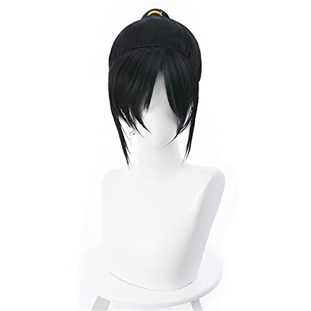 käytä wreck-it ralph vanellope von schweetz cosplay peruukki vanellope von schweetz musta korkea poninhäntä anime prop peruukit halloween peruukit 2025 - $21.99 –P5