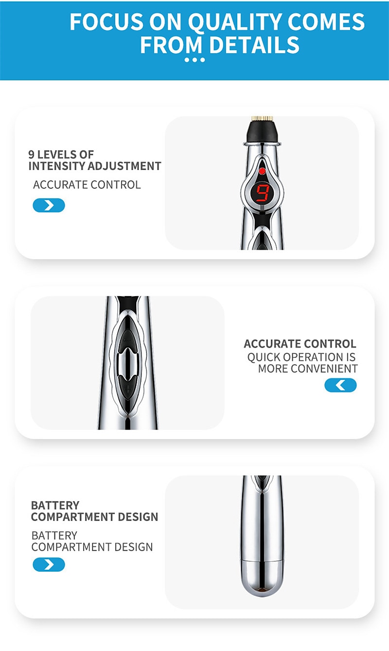 Acupuncture Pen 5 in 1 Electronic Acupuncture Pen Meridian Energy Pulse Massage PenMulti-Function Massage Pen Tools for Massage Energy Therapy Pain Relief1 x AA Battery (Not Included) 2025 - $13.99 –P13