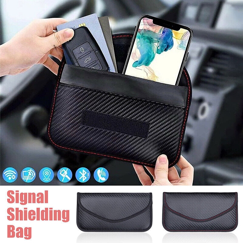 1pc Faraday Bag For Phones Car Keys RFID Signal Blocking Bag Carbon Fiber Case Privacy Protection Key Fob, Anti-Tracking Anti-Hacking Case BlockerYou can clic 2025 - $15.99 –P1