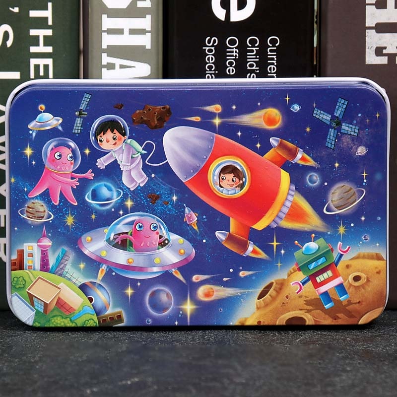 drewniane puzzle puzzle dla dzieci 60 sztuk żelaznego pudełka puzzle dla przedszkola wczesna edukacja drewniane zabawki 2025 - $27.99 –P8