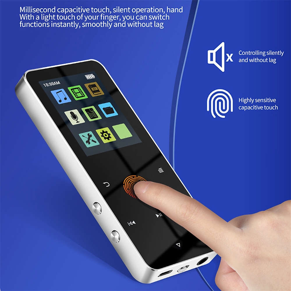 Q8 Met Bluetooth 5.0 MP3 Speler Full 1.8 inch Touch Screen 4GB 8GB 16GB 32GB MP4 Player Muziekspeler Met Ingebouwde Speaker Fm Radio Recorder 2025 - $34.99 –P18