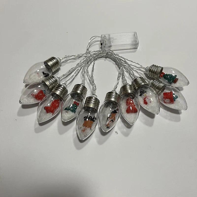 Christmas Snow Globe String Lights For Wishing Bottle Garden Backyard Patio Wedding Party Indoor Outdoor Xmas Decorations, Powered By Battery Box(No Batteries) 2025 - $12.99 –P3