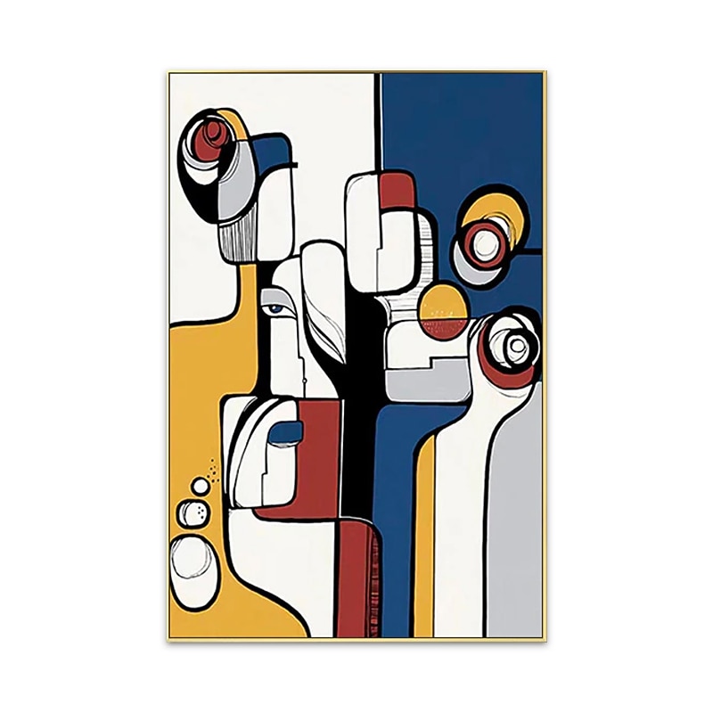 Handmade Oil Painting Canvas Wall Art Modern Decoration Picasso Style bstract Color Block Figure for Home Living Room Decor Rolled Frameless Unstretched Painting 2025 - $92.99 –P1