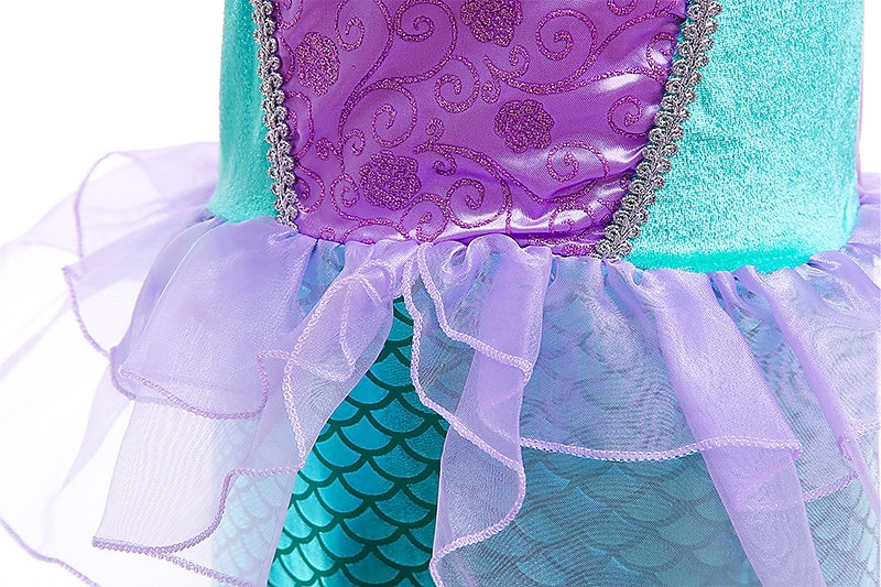 Sirène Sirène Princesse Aqua Robe Costume de soirée à thème Cosplay for Fille Enfant Carnaval Mascarade de 2026 ? $38.99 –P13