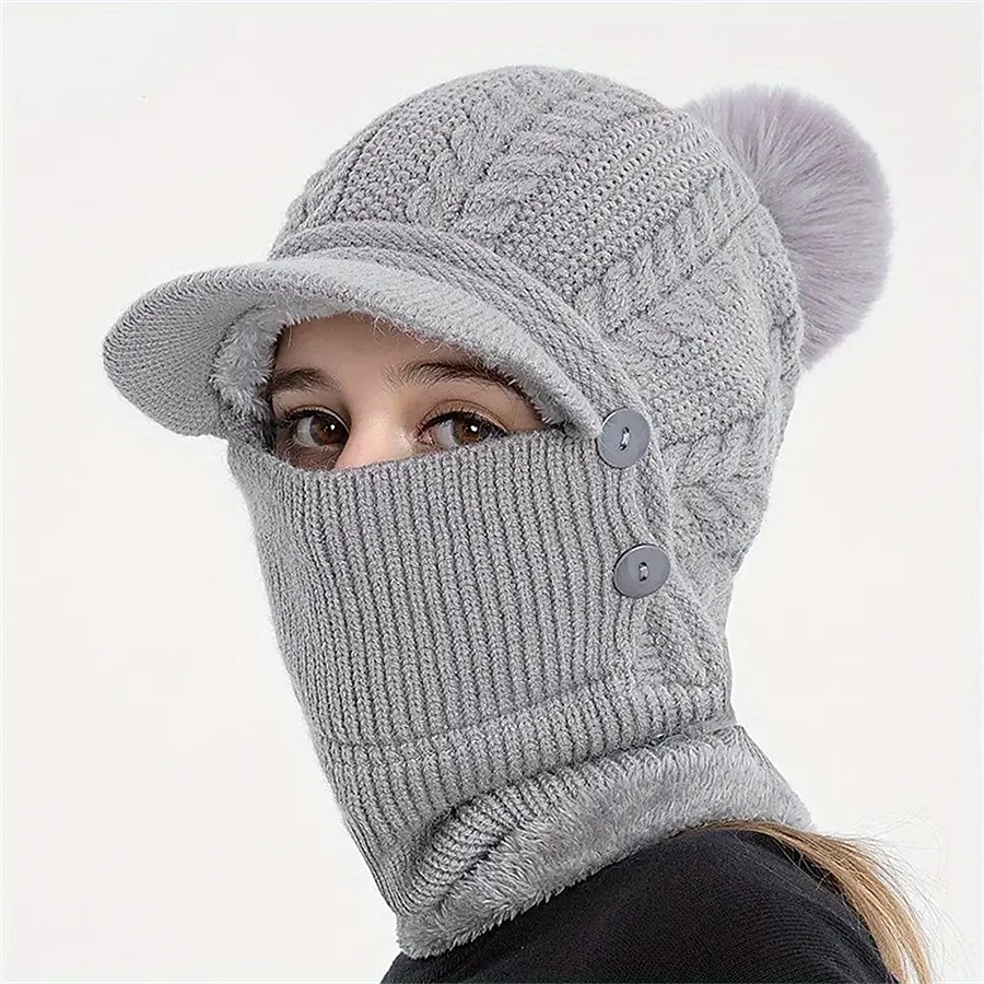 Damskie Narciarska Kominiarka narciarska Na wolnym powietrzu Zima Keep Warm Odporność na wiatr Kapelusz na Narciarstwo Kemping i turystyka Snowboard Narty 2025 - $14.49 –P4