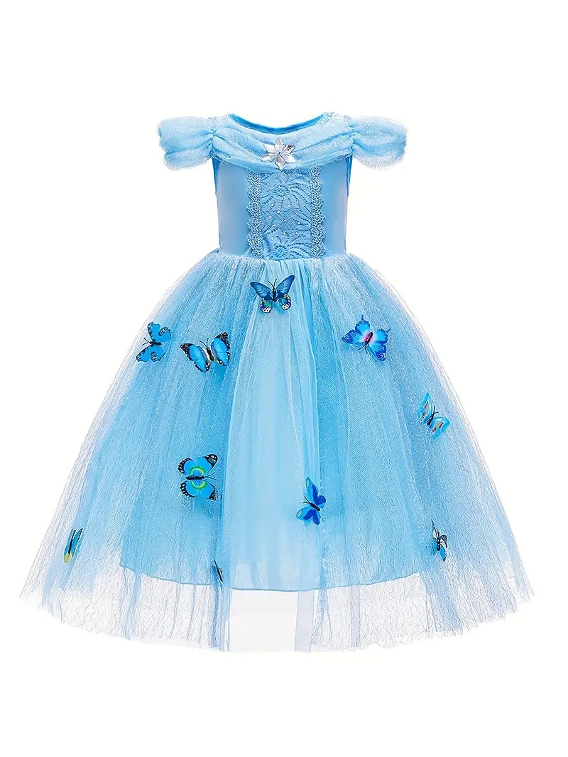 Regina delle nevi Gelido Principessa Elsa Abito da damigella Costume per festa a tema Abiti in tulle Cosplay for Ragazze Bambini Natale Carnevale Mascherata Matrimonio Ospite di nozze del 2026 a $48.99 –P10