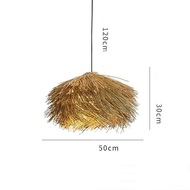 Rattan Pendant Light 40/50cm Retro Suspension Lamp Woven Hanging Lamp Wicker Lampshade Hanging Light Fixture for Dining Table Restaurant 110-240V 2025 - $399.99 –P5