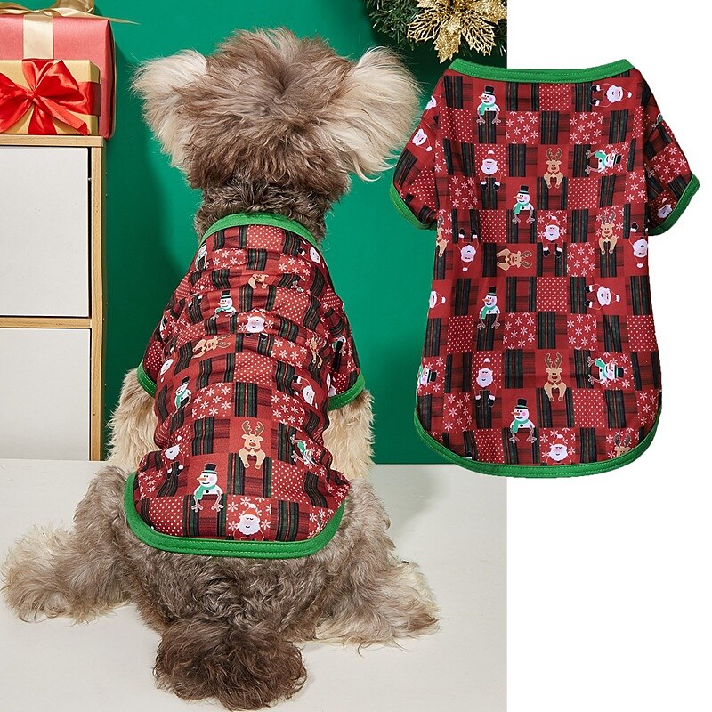 Dog Cat Shirt / T-Shirt Fashion Party Winter Waterproof Breathable Soft Washable Comfortable Christmas Party Casual Daily Festival Dog Clothing for Bichon Frise Pomeranian Baby Pet Papillon Small 2025 - $20.99 –P9