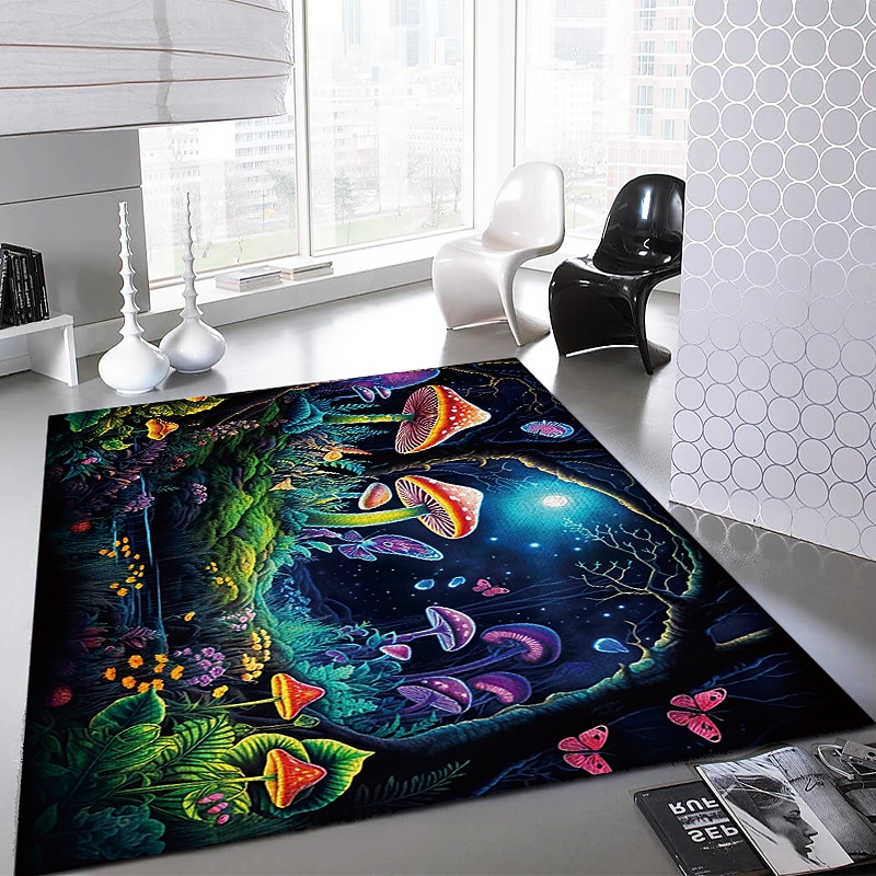 Rektangulær 3/5" (1,5 cm) området tepper Maskinprodusert Polyester Ikke Gli Geometrisk mønster 3D 2025 - $10.99 –P12