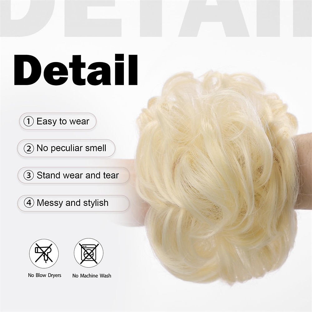 Messy Bun Hair Pieces for Women and Girls Synthetic Tousled Updo Hair Extensions Faux Hair Bun for Daily Wear 2025 - $14.49 –P11