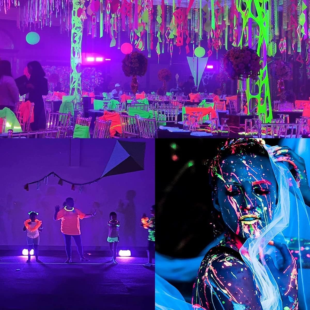 LED Svart Lys 1-2 Pakke med 30W 60W 120W UV Flomlys 395nm-405nm IP66 Vanntett Høy-effekt Svart Lys Plugg med Bryter (59in) Fester Scener UV Harpiks Herding Maleri Halloween 2025 - $65.99 –P2