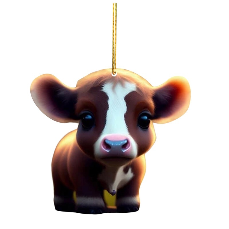 1 stk bedårende tegneserie kubil sjarm - perfekt for juletrepynt & bilinteriørtilbehør! 2025 - $9.99 –P9