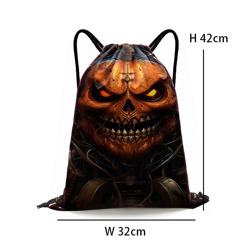 Men's Boys Backpack 3D Print Mini Backpack Drawstring Bag Outdoor Halloween Character Polyester Large Capacity Lightweight Durable Print Red 2025 - $11.99 –P10