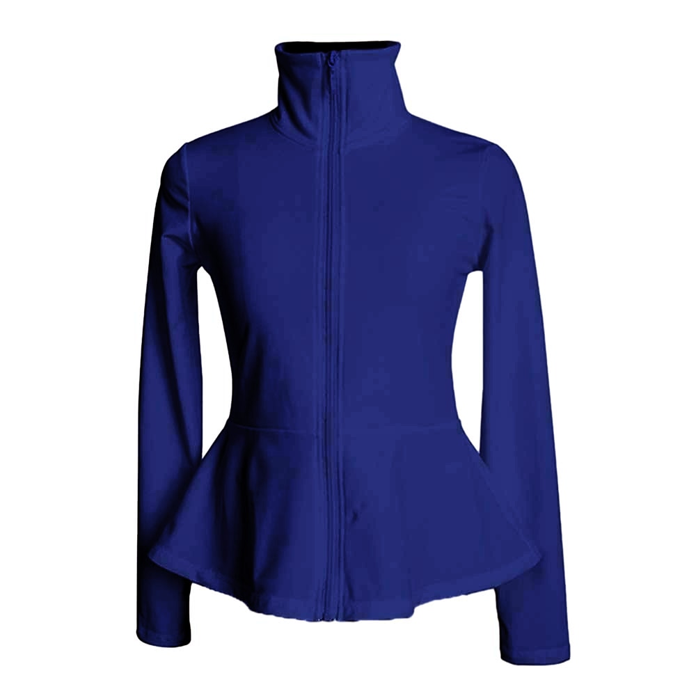 Figure Skating Fleece Jacket Women's Girls' Ice Skating Jacket Top Navy Black White Stretchy Training Competition Skating Wear Thermal Warm Long Sleeve Ice Skating Figure Skating 2025 - $45.99 –P8