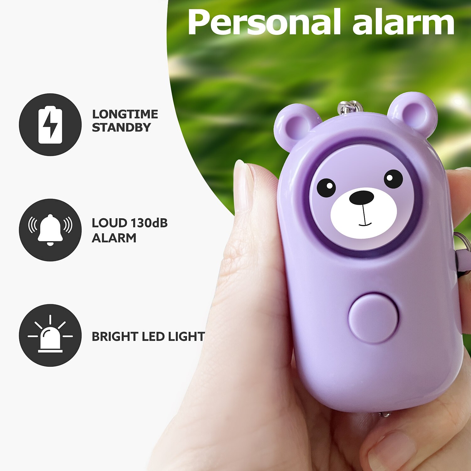 Personal Safety Alarm, 130dB High-frequency Alarm With LED Light For Women Elderly, Suitable For Outdoor Survival And Emergency 2025 - $13.99 –P1