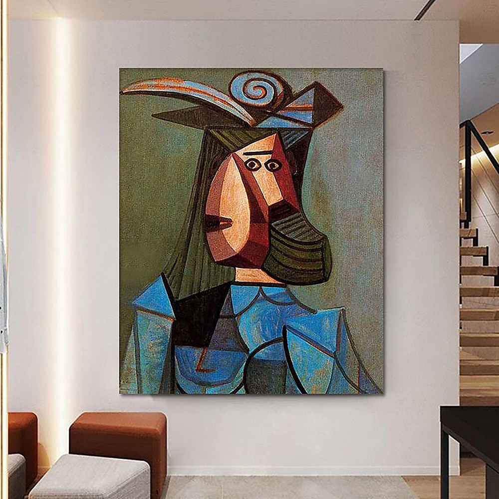 handmålad picasso oljemålning vägg picasso målning abstrakt figurativ väggkonst bild handgjord målning konstverk för heminredning vardagsrum sovrum dekor rullad duk utan ram 2025 - $77.99 –P5