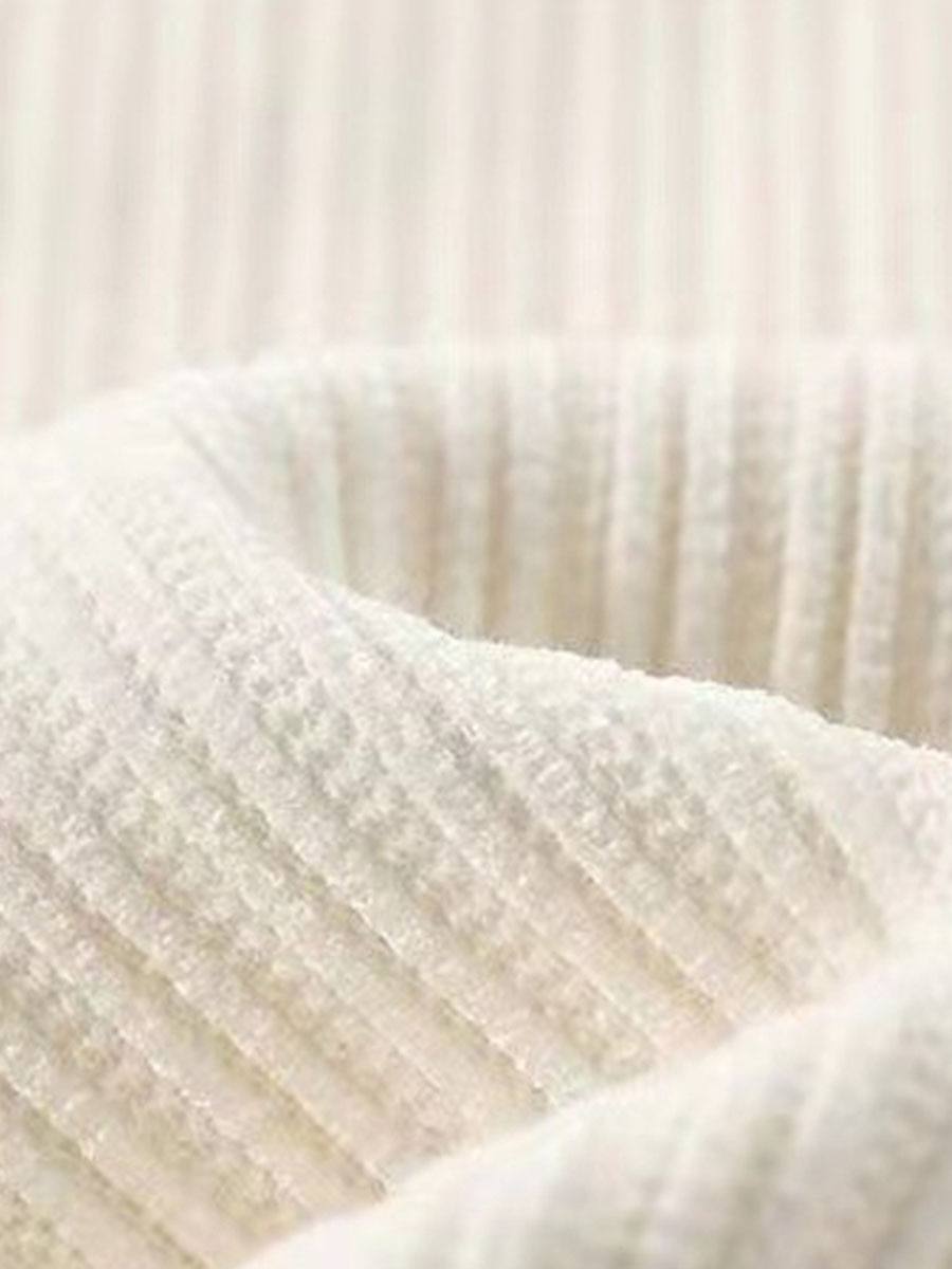 Dam Fleecebyxor Brett skaft Byxor Mode Streetwear Ledigt Fullängd Hög midja Ensfärgat Ficka Elastisk midja Opressade byxor Håller värmen Mjuk Bekväm Microelastisk Utomhus Gata Dagligen Svart Vit Höst 2025 - $20.99 –P5