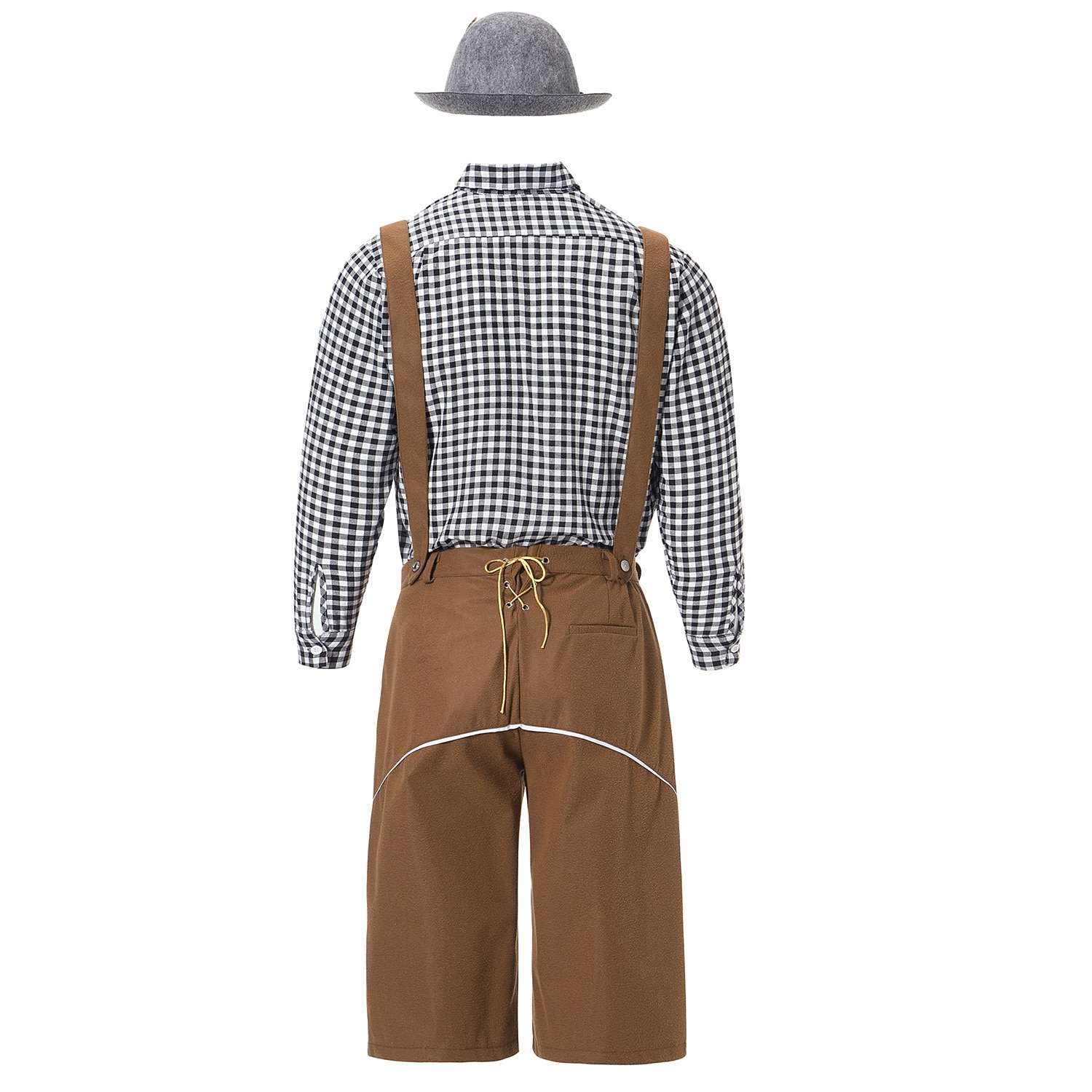 Oktoberfest Lederhosen Hemd Bayerisch Bayerisch Deutsch Wiesn Herren Stoff im traditionellen Stil Bluse Shorts Hut 2026 - HUF 24835 –P12
