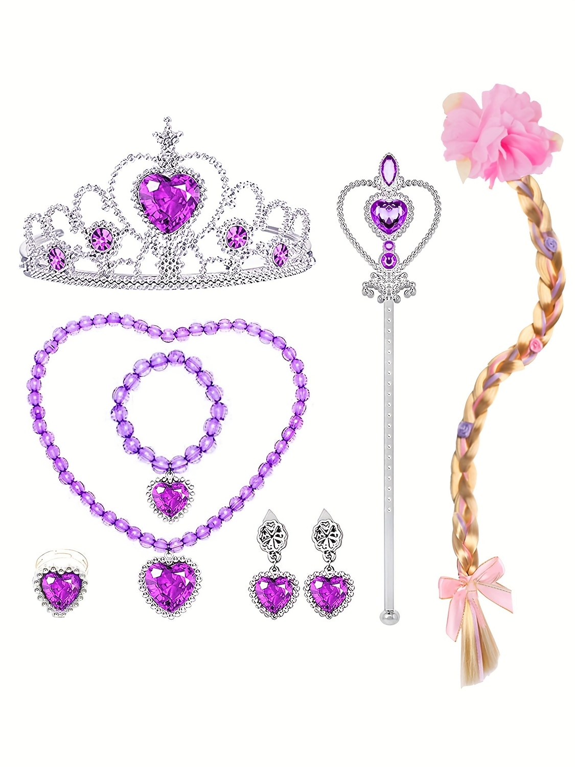 Rapunzel Pohádkové Princeznovské Květinové šaty Téma Party Kostým Tylové šaty cosplay Filmové kostýmy for Dívčí Dětské Karneval Plesová maškaráda Svatební Svatební host 2025 - $38.99 –P8