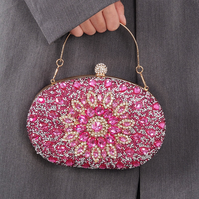 bolsa de noite de cristal azul de luxo feminina – bolsa de strass com alça para casamentos, festas e eventos formais de 2025 por $32.99 –P1