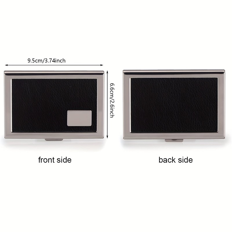 RFID Credit Card Holder Men Wallet Short Purse Stainless Steel And Leather Card Wallet 2025 - $8.99 –P8