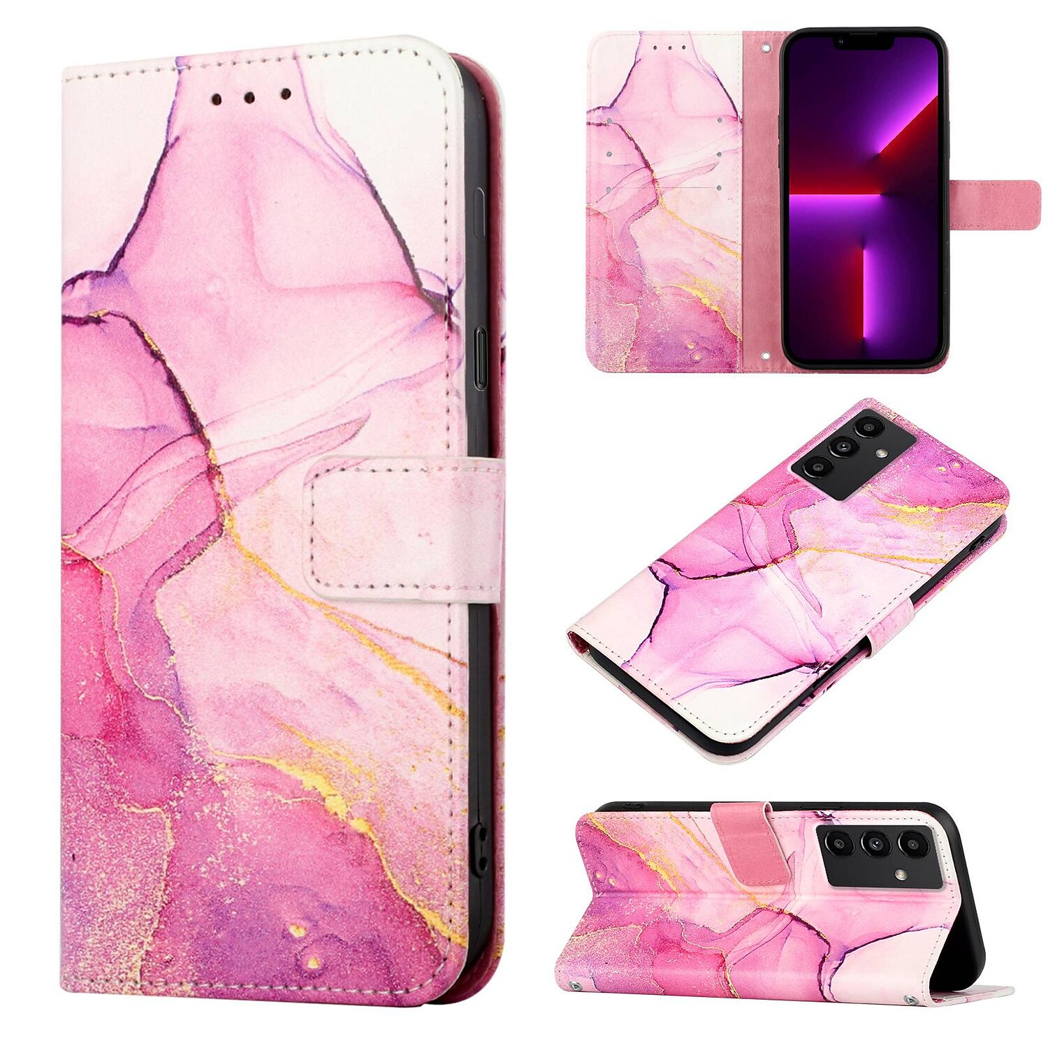 Phone Case For Samsung Galaxy S24 S23 S22 S21 S20 Plus Ultra A54 A34 A14 A73 A53 A33 A23 A13 A72 A52 A32 A22 A12 S25 Ultra Wallet Case Full Body Protective Card Slot Holder Stand Shockproof Graphic 2025 - $16.99 –P1